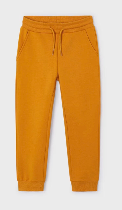 Basic Cuffed Fleece Trousers - Carrot