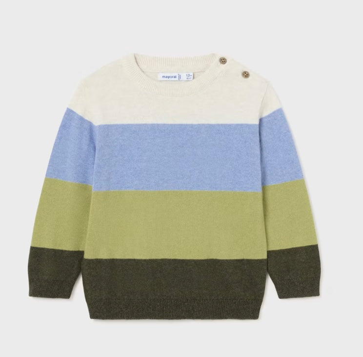 Baby Striped Sweater - Forest Mix