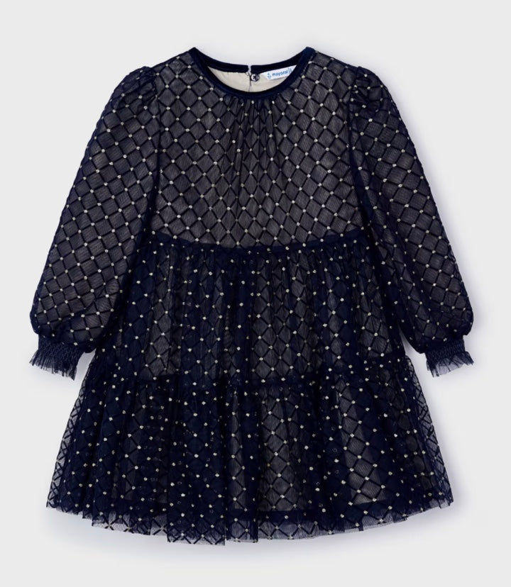 Tulle Dress for Girls - Navy