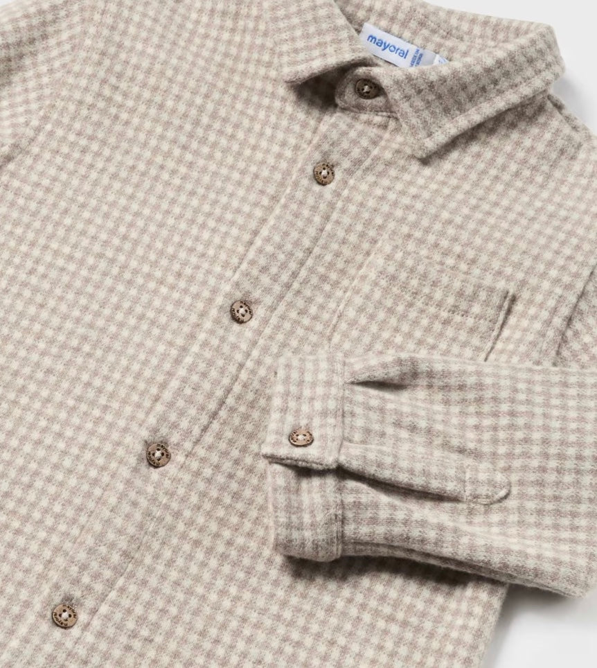 Baby Jacquard Overshirt - Latte