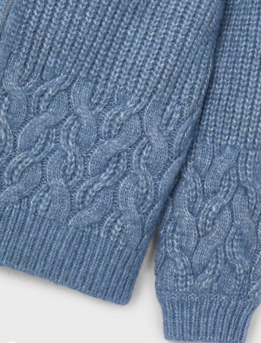 Knit Cardigan for Girls - Sky Blue