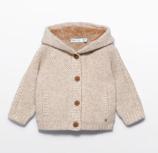 Baby Lined Knit Cardigan