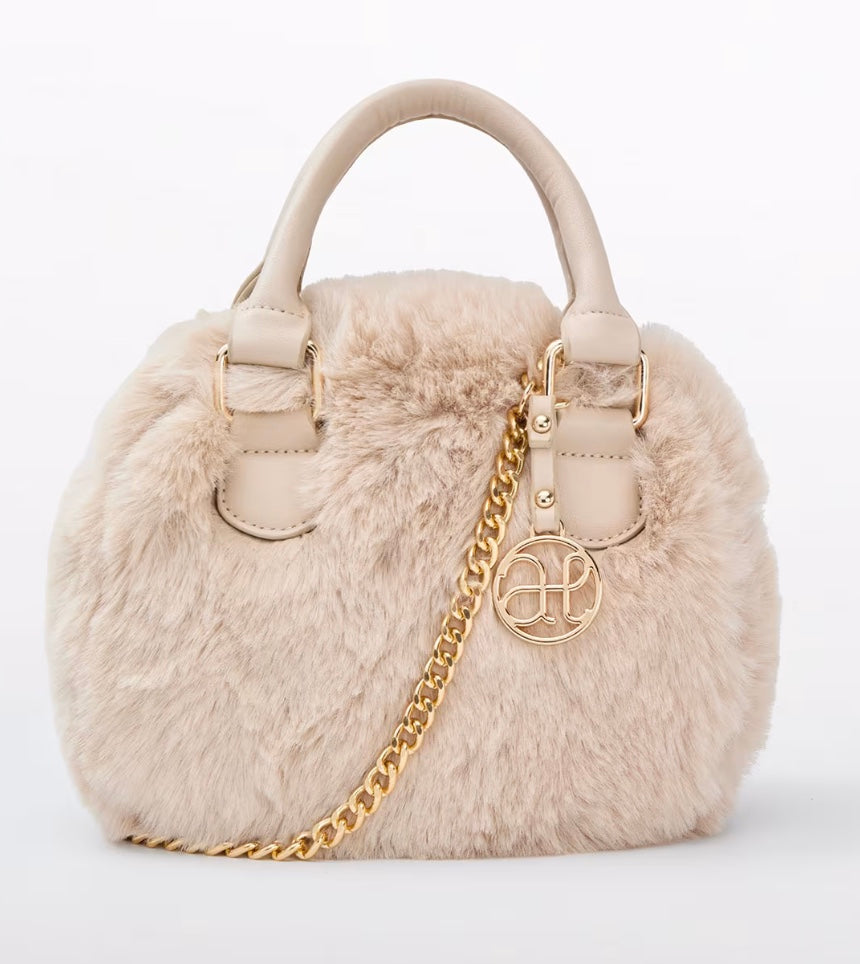 Faux Shearling Handbag