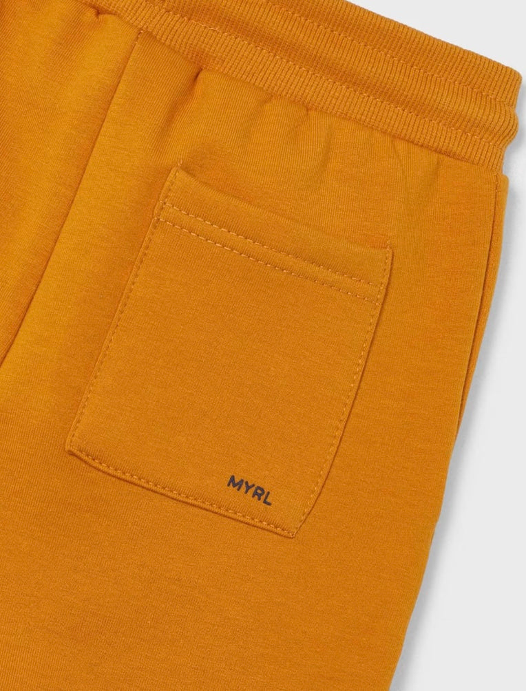 Basic Cuffed Fleece Trousers - Carrot