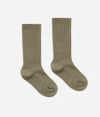 Solid Ribbed Socks