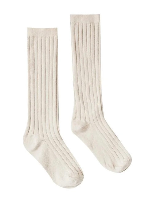 Solid Ribbed Socks