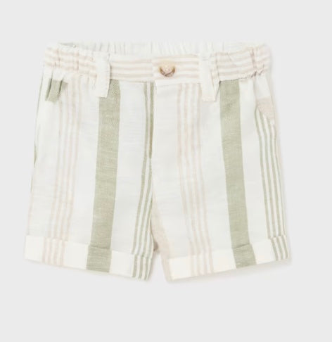 Newborn Striped Linen Shorts