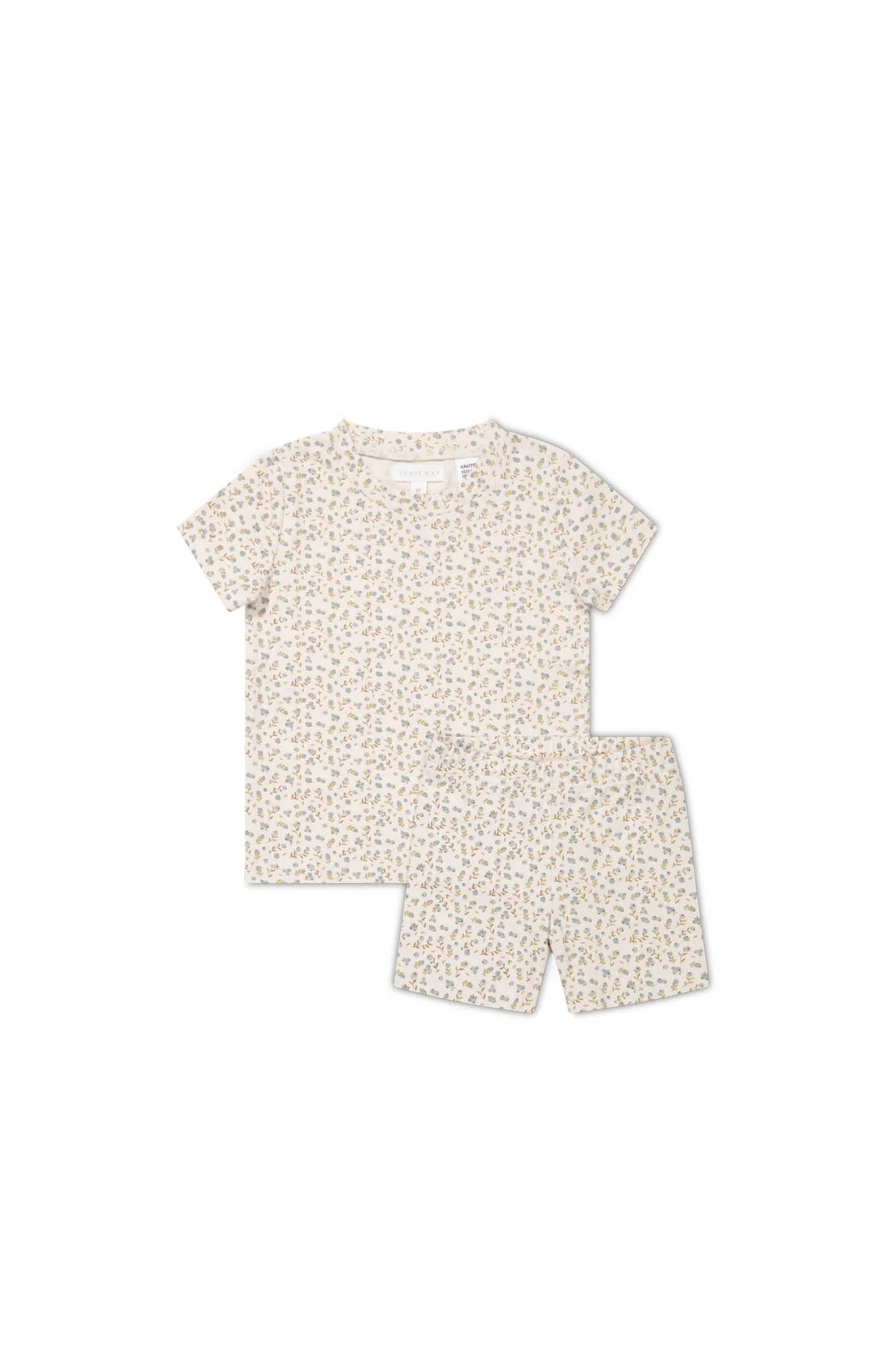 Organic Cotton Skye Short Sleeve Set - Ditzy Blueberry