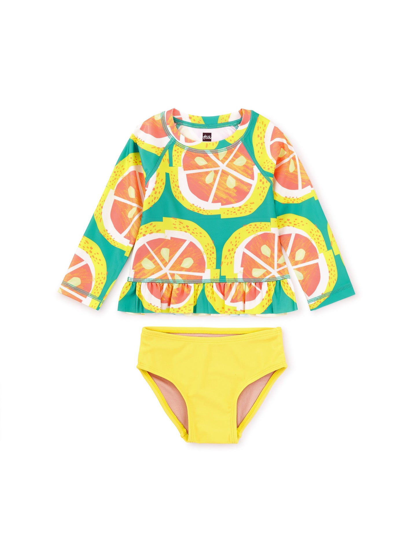 Rash Guard Baby Swim Set - Orange Wax