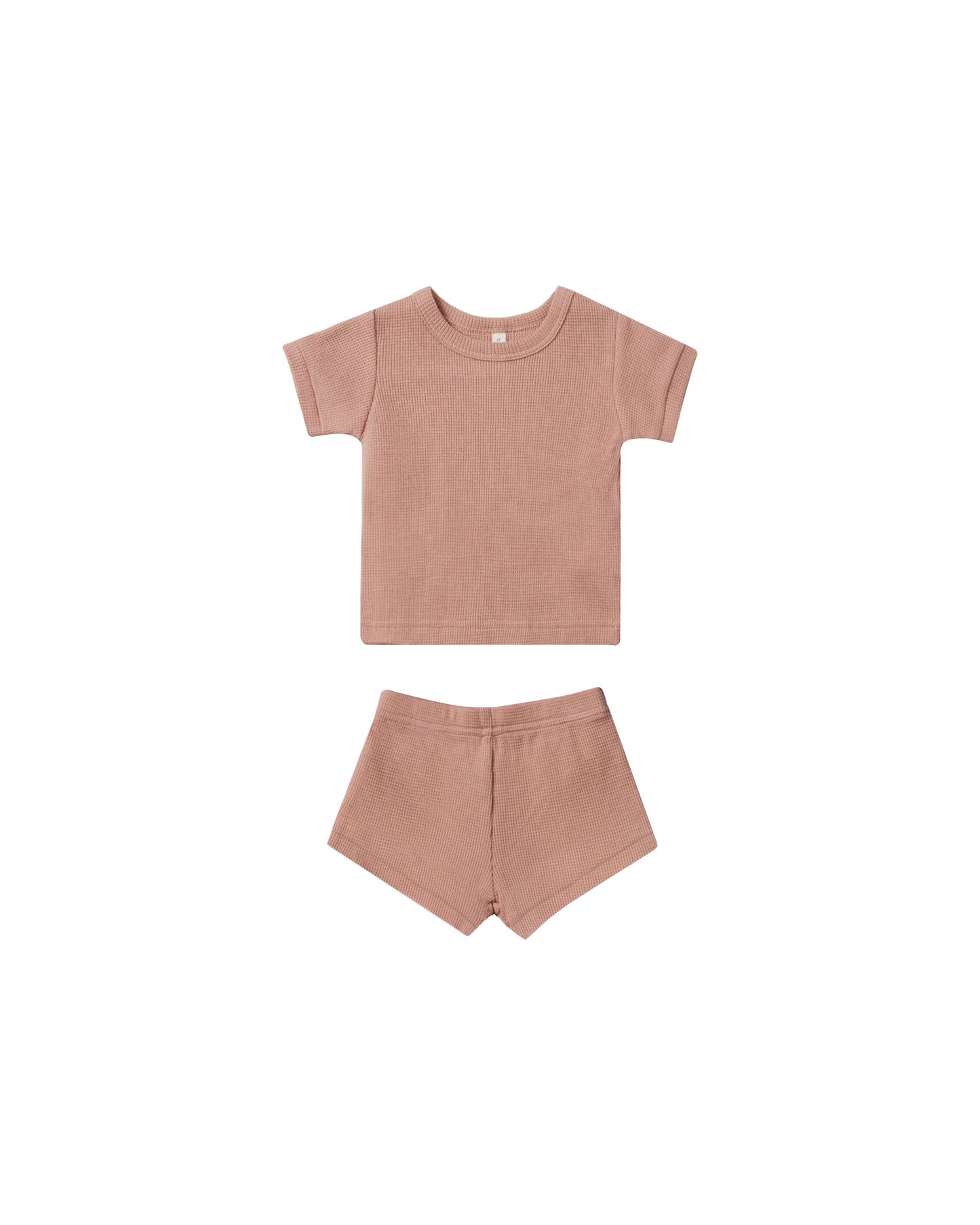 Waffle Shortie Set - Rose