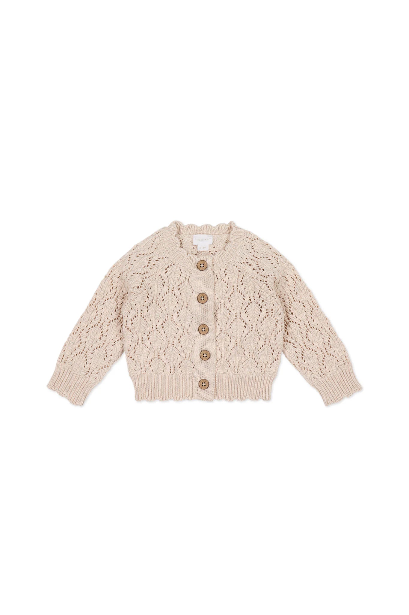 Livvy Baby Cardigan - Light Oatmeal Marle