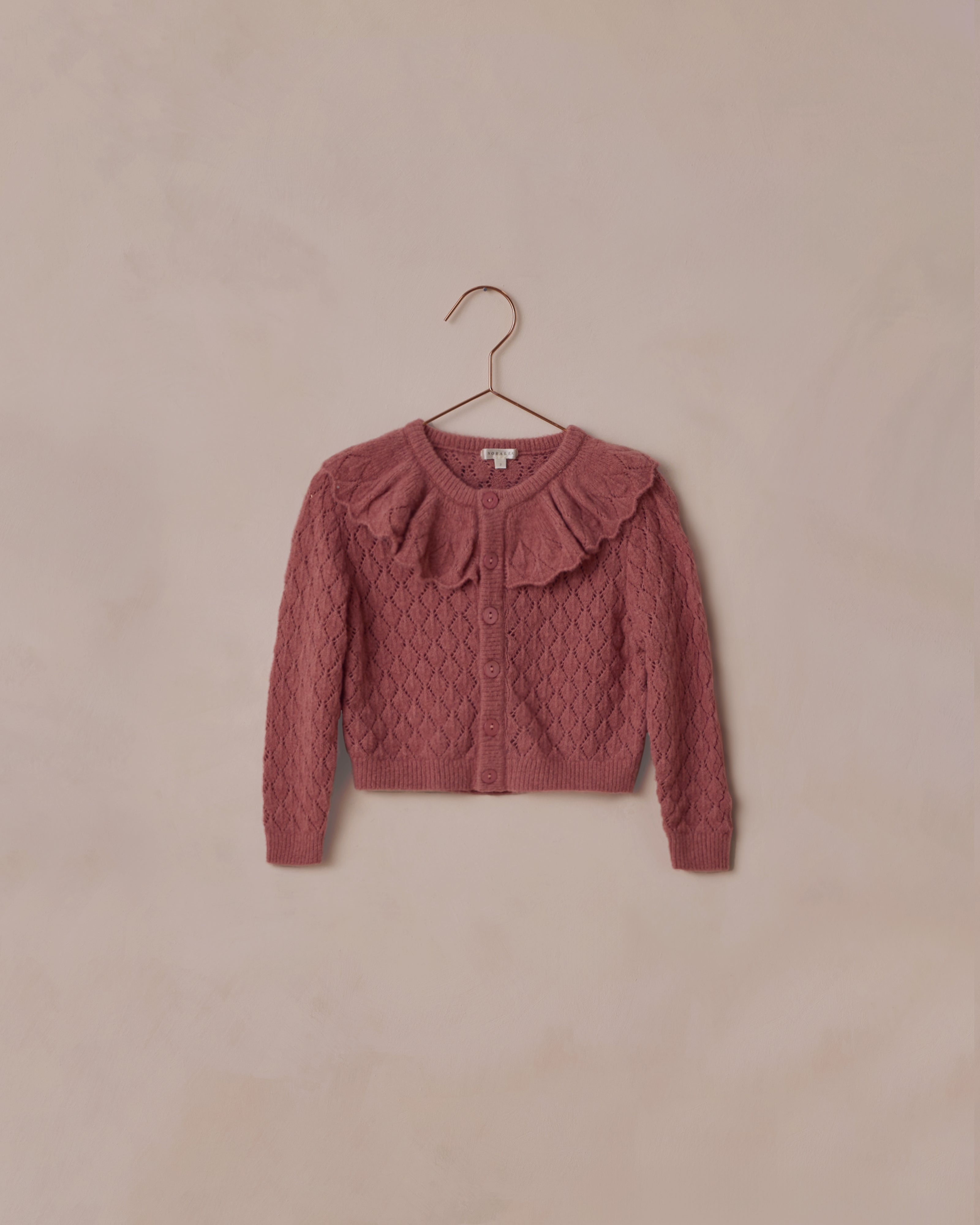 Noralee Ruffle Cardigan Raspberry Little Sprout