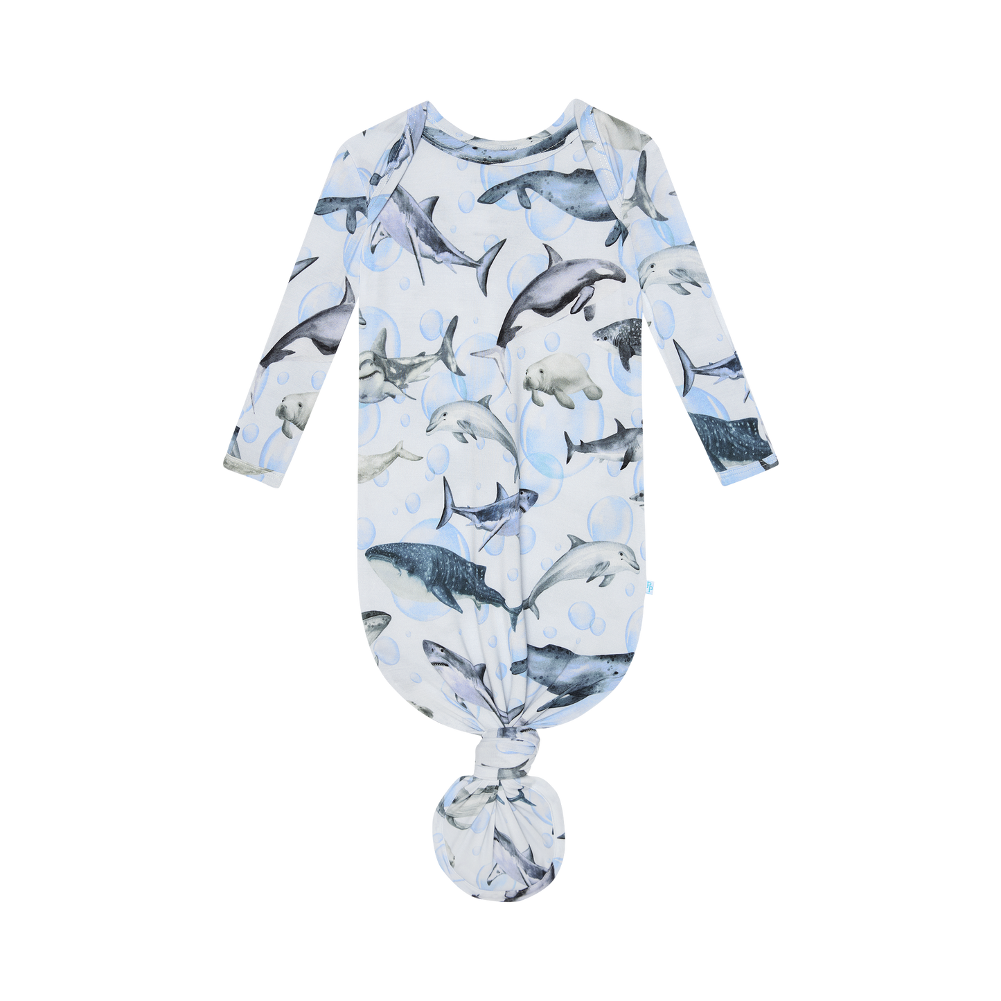 basic knotted gown ss24 - sharkly 0-3m