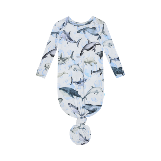 basic knotted gown ss24 - sharkly 0-3m