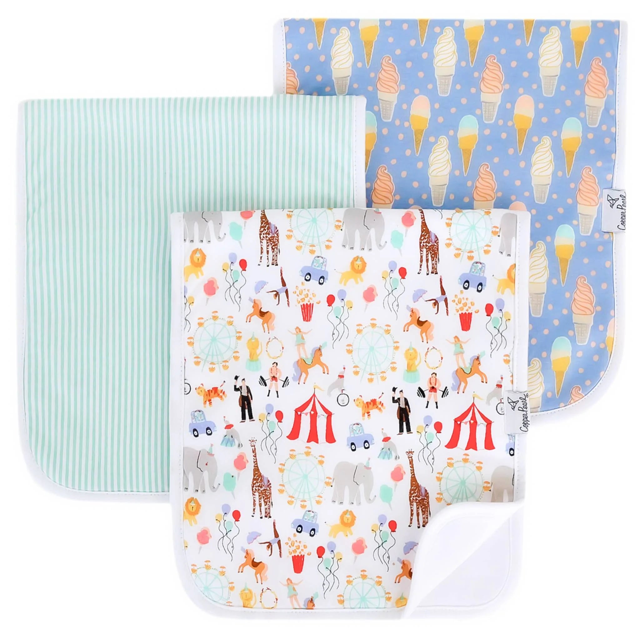 Copper Pearl Bailey Burp Cloth Set
