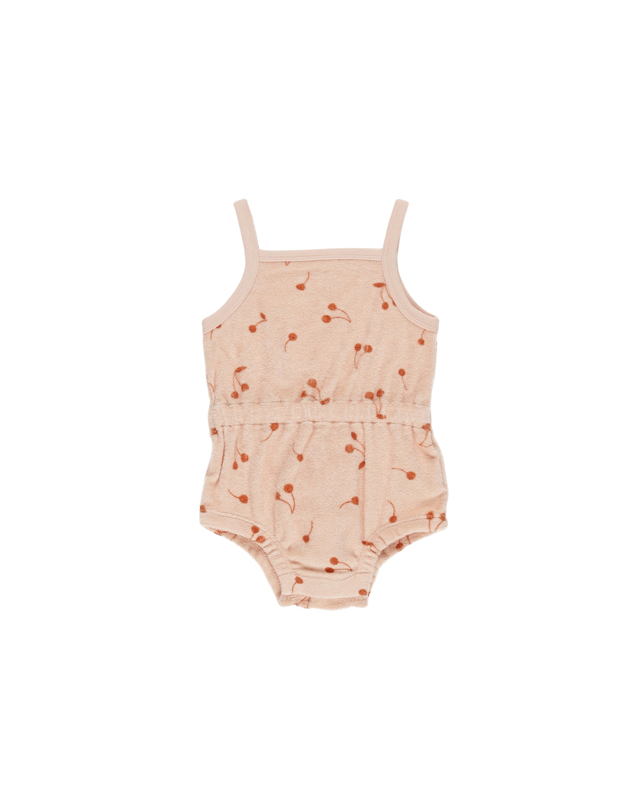 Terry Cinch Romper - Cherries
