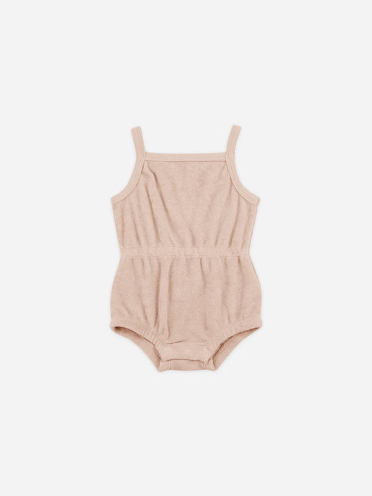 Terry Cinch Romper - Blush