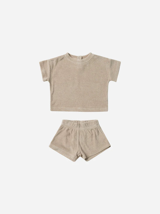 Terry Tee and Shorts Set - Oat