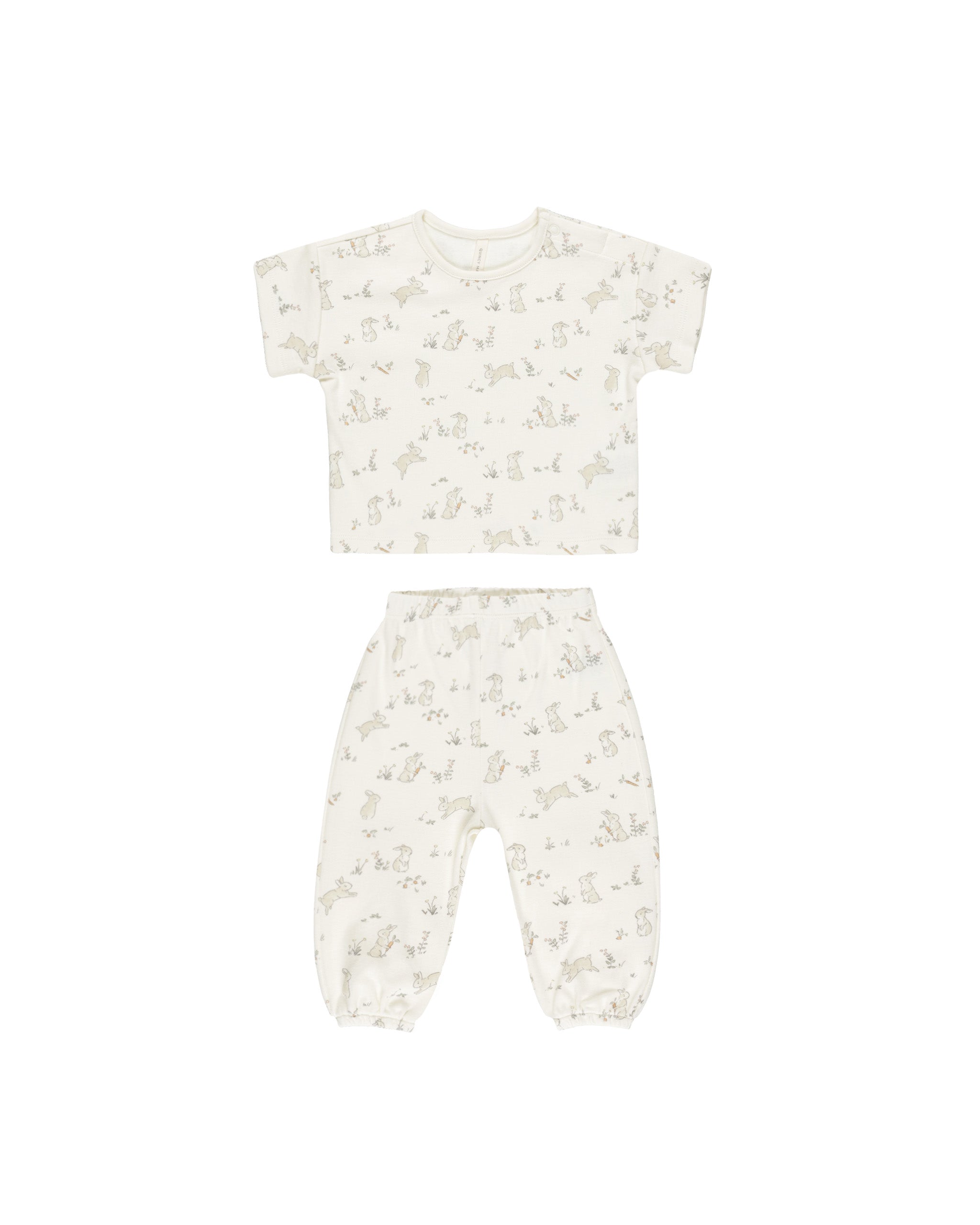 Jersey Tee + Pant Set - Bunnies