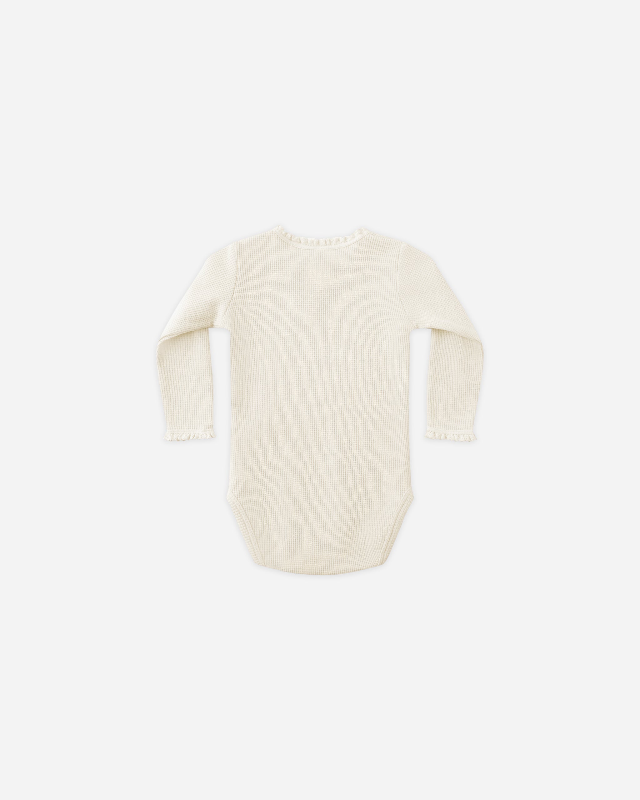 Waffle Long Sleeve Bodysuit - Natural