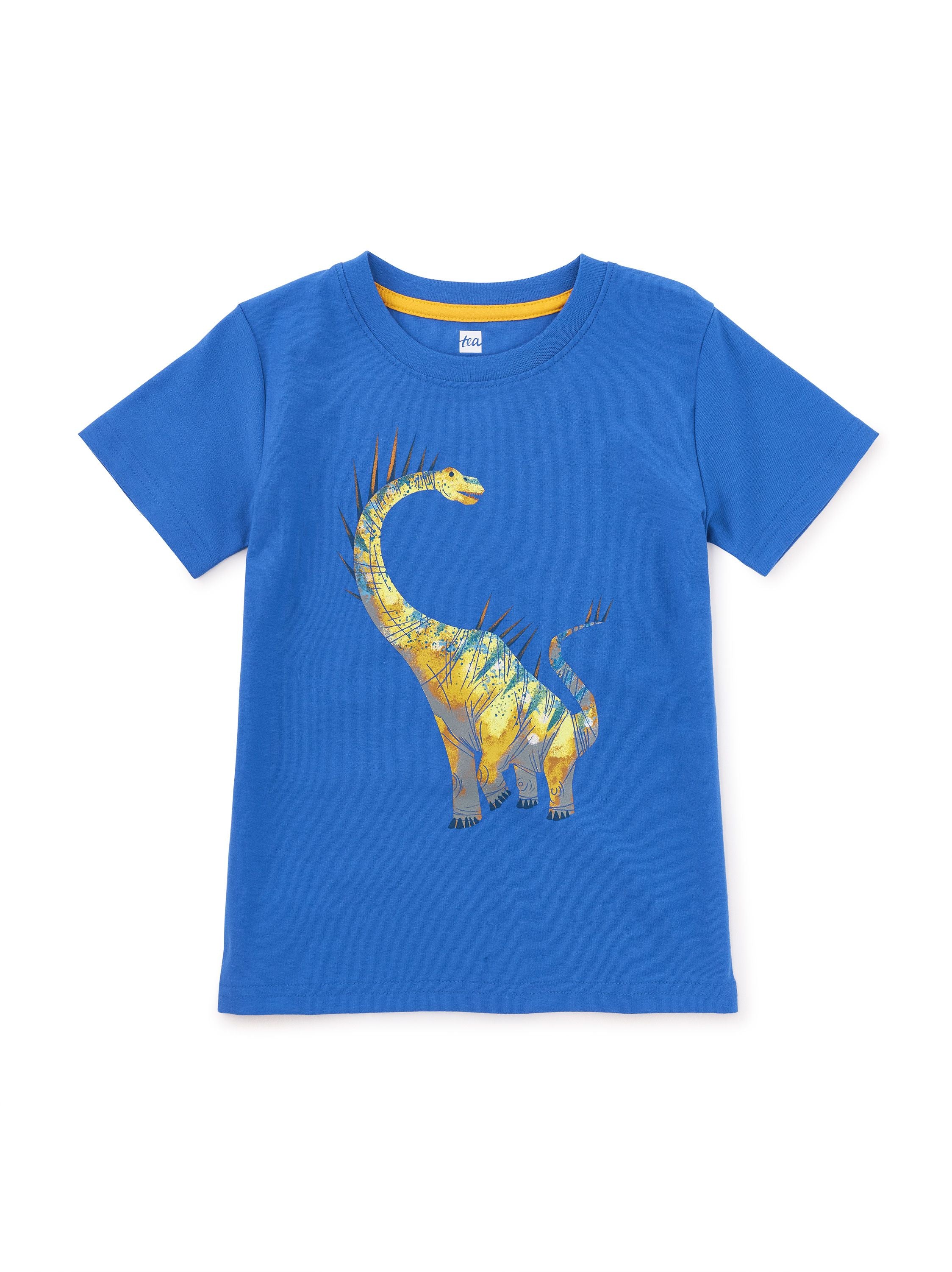 Dino Graphic Baby Tee - Festival Blue