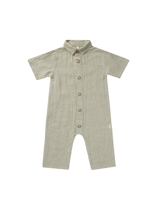 Rhett Jumpsuit - Sage Gingham