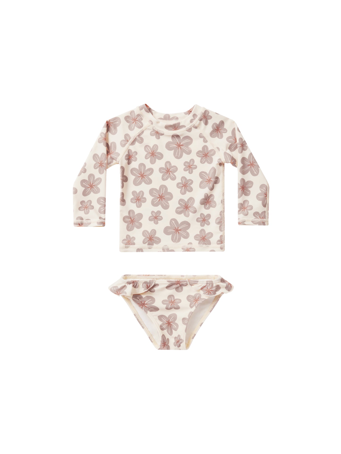 Maryn Rash Guard Swim Set - Hibiscus