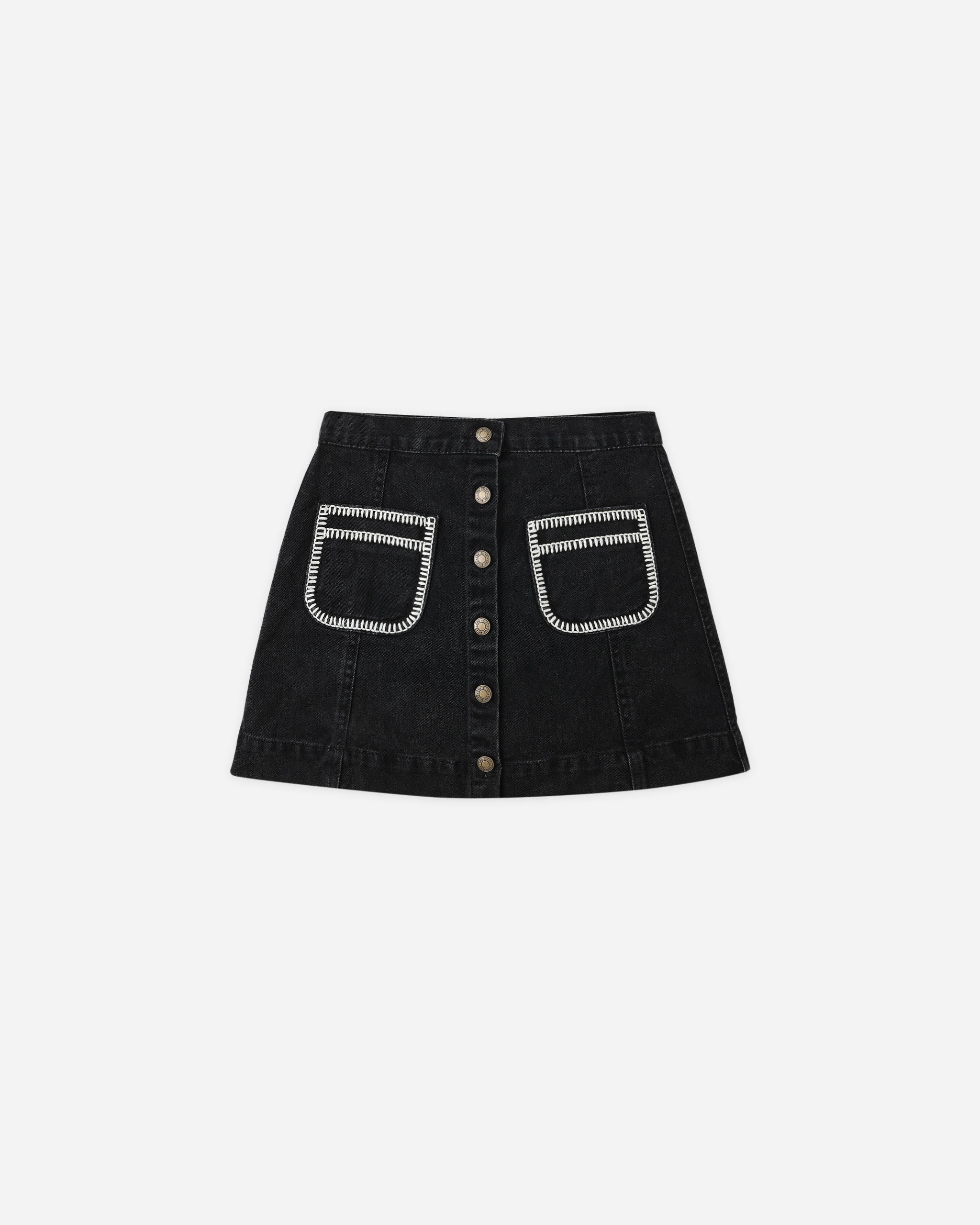 Rylee and Cru Denver Mini Skirt Washed Black