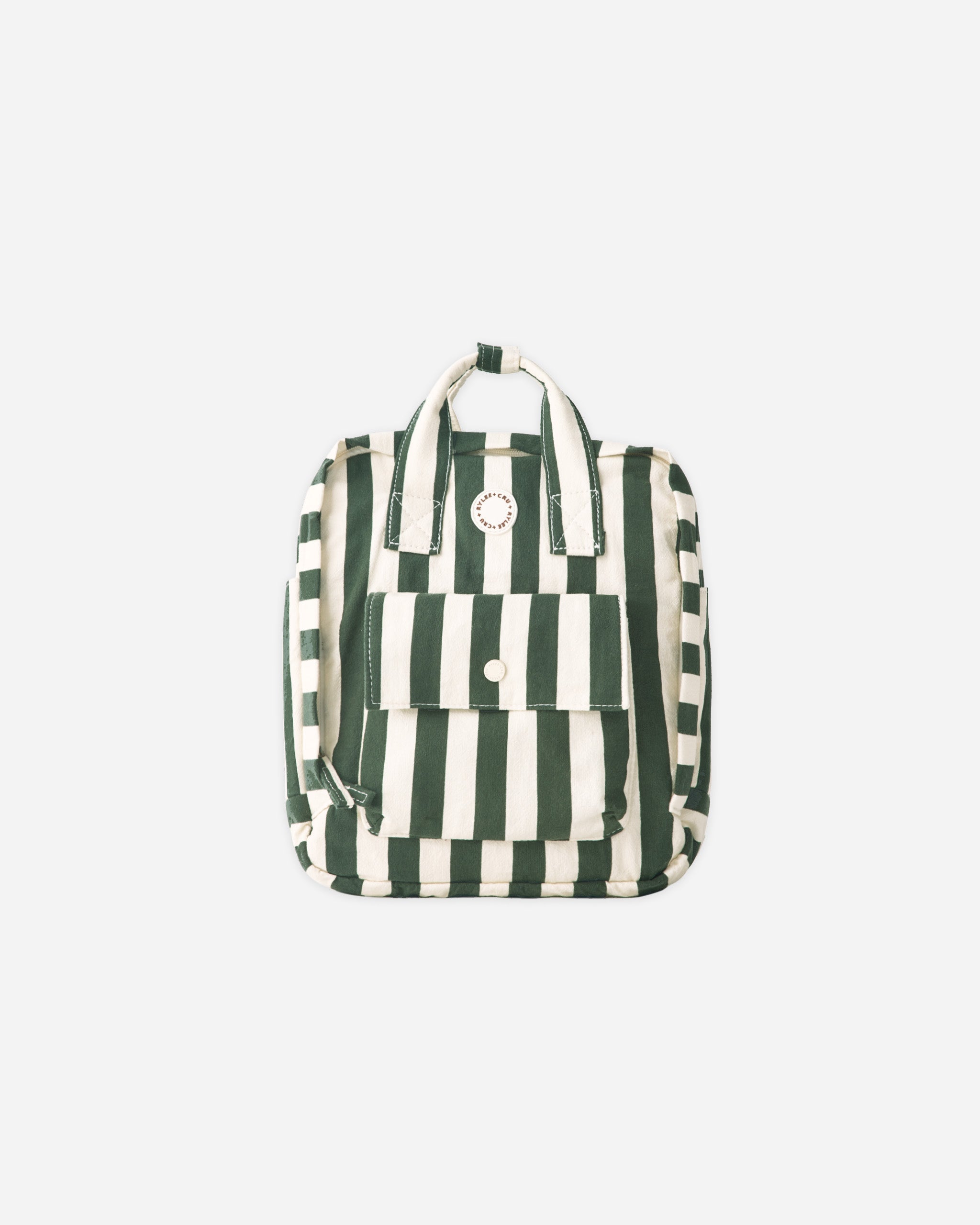 Rylee and cru Mini Backpack Green Stripe Little Sprout