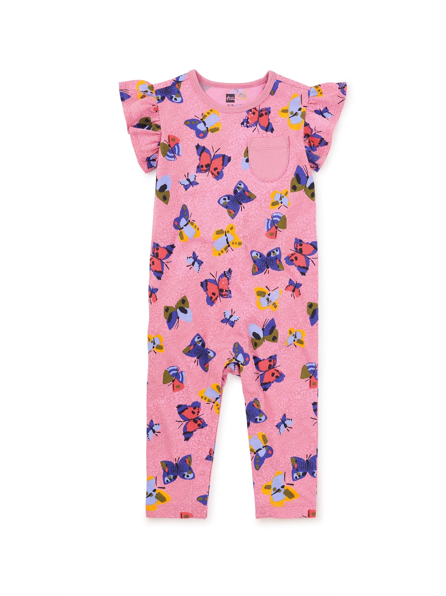 Tulip Sleeve Baby Romper - Mariposas Pintadas