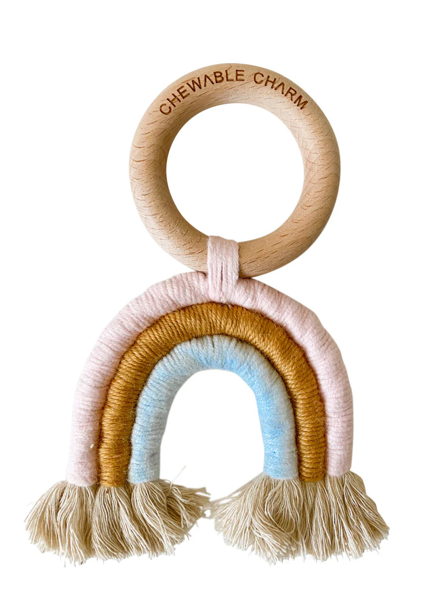Rainbow Macrame Teether-Little Sprout