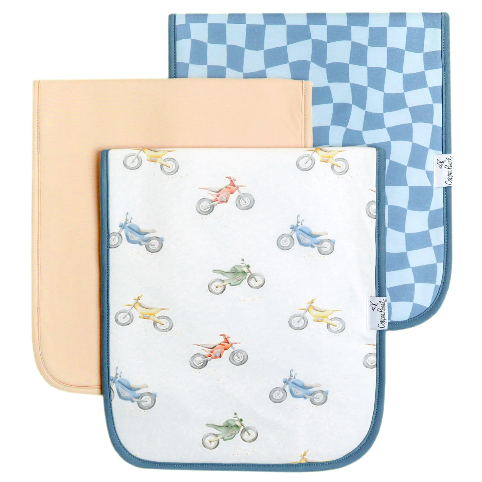 Copper Pearl Burp Cloth Set Ryder