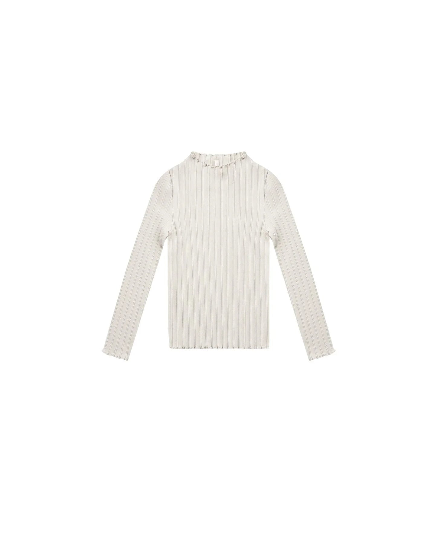 Ribbed Long Sleeve Tee - Ivory