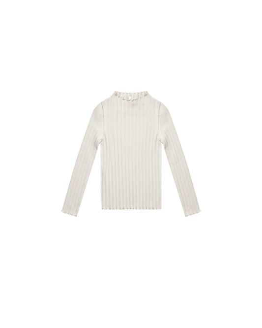 Ribbed Long Sleeve Tee - Ivory