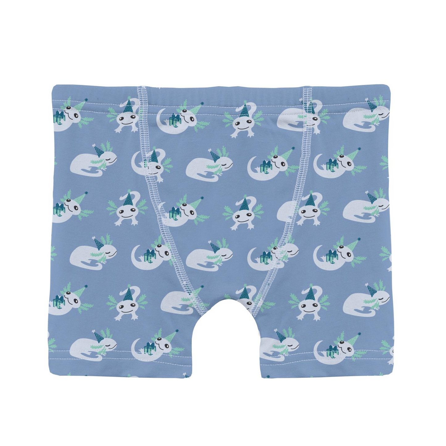 Print Boy Boxer Brief - Dream Blue Axolotl Party