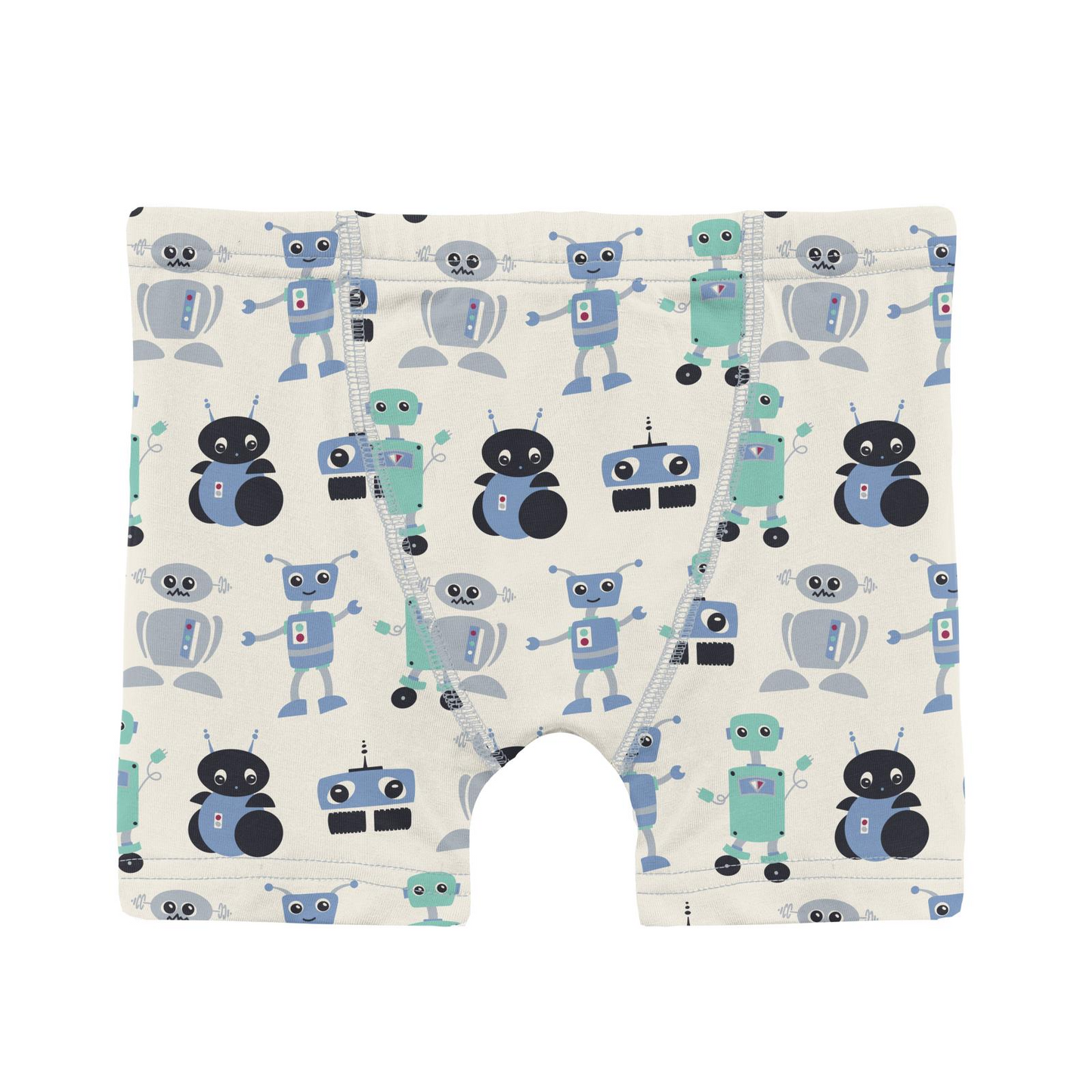 Print Boy Boxer Brief - Natural Robots