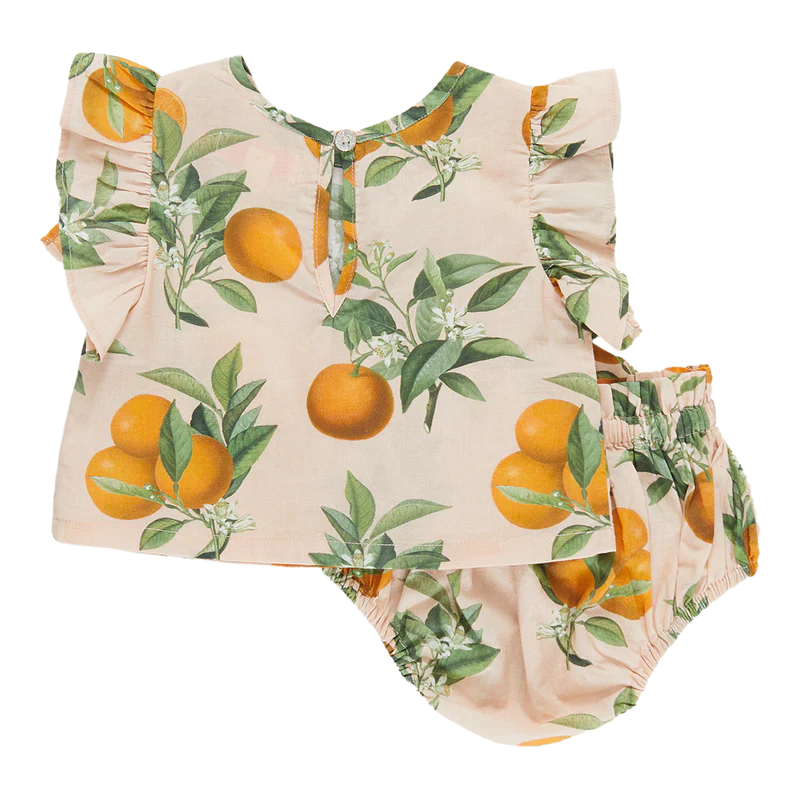 Baby Girls Abigail 2-Piece Set - Pink Botanical Oranges