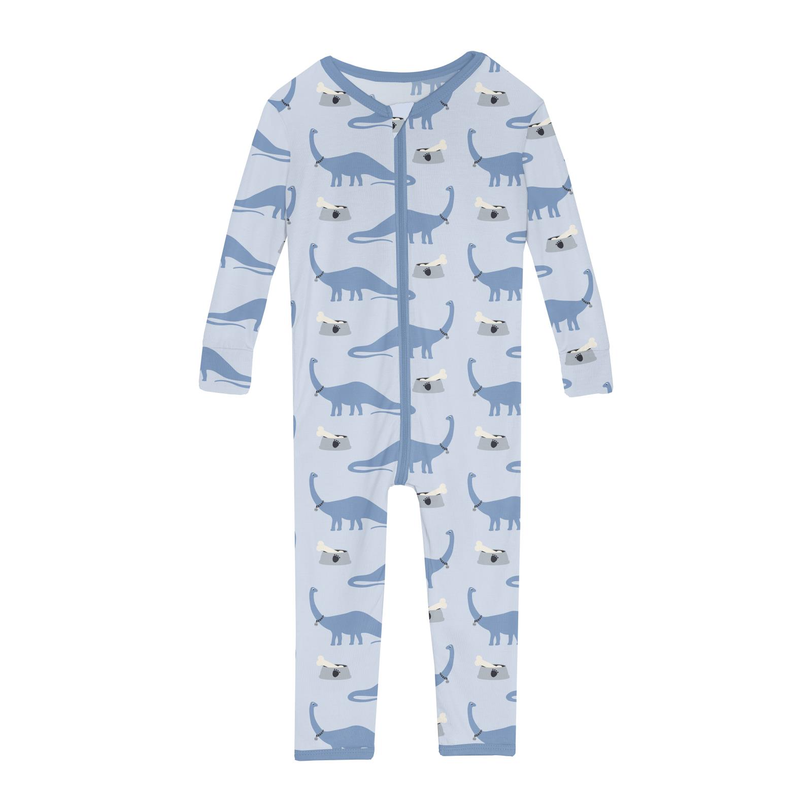 Print Convertible Sleeper with Zipper - Dew Pet Dino