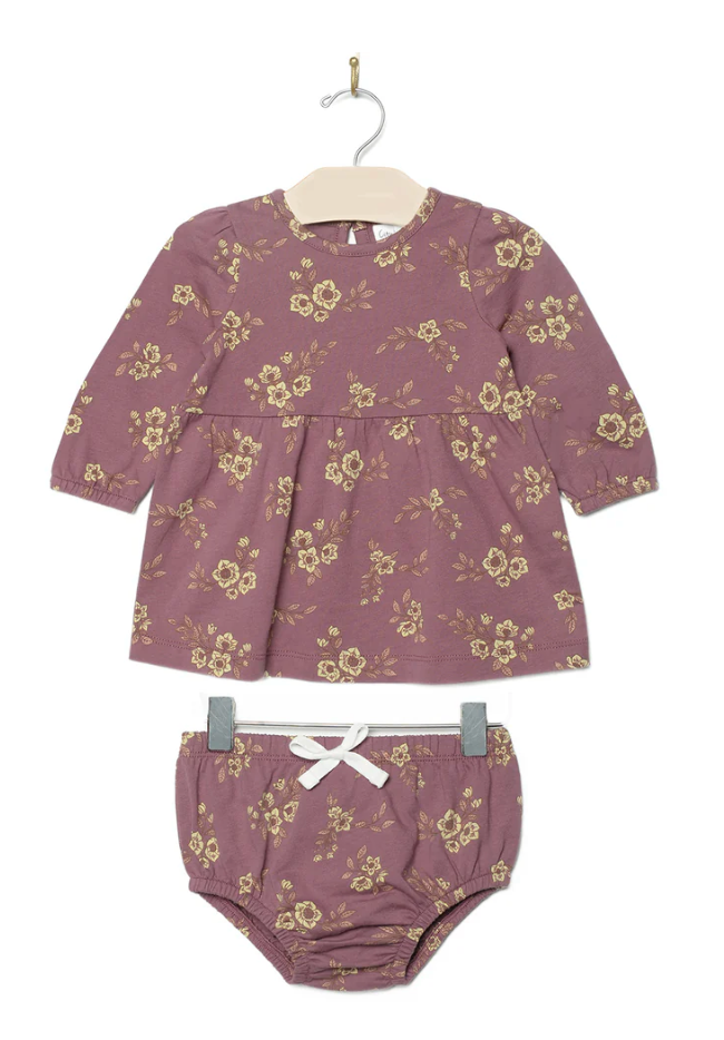 Tunic Set Cotton Jersey Orchid Blooms Little Sprout