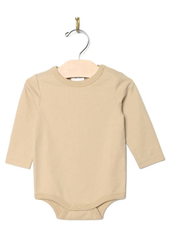 Combed Cotton Bodysuit Sesame Little Sprout