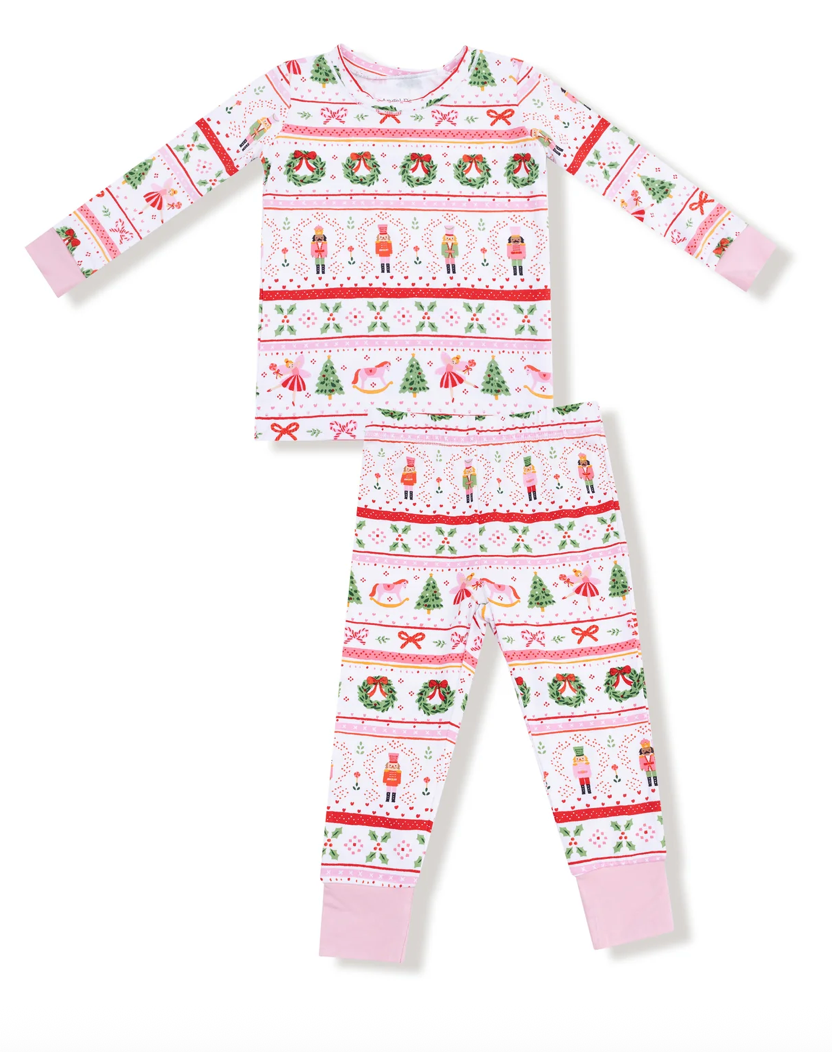 Long Sleeve Loungewear Set Sugar Plum Fairy Nutcracker Fair Isle