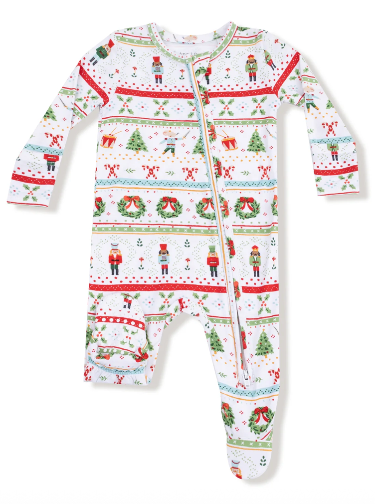 2 way Zipper Footie Nutcracker Fair Isle