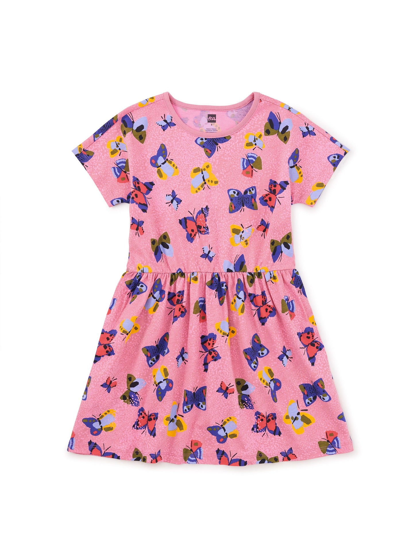 Short Sleeve Twirl Dress - Painted Butterfly