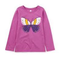 Beautiful Butterfly Graphic Tee - Mulberry