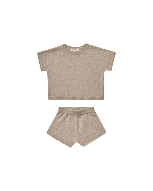 Relaxed Summer Knit Set - Heather Oat