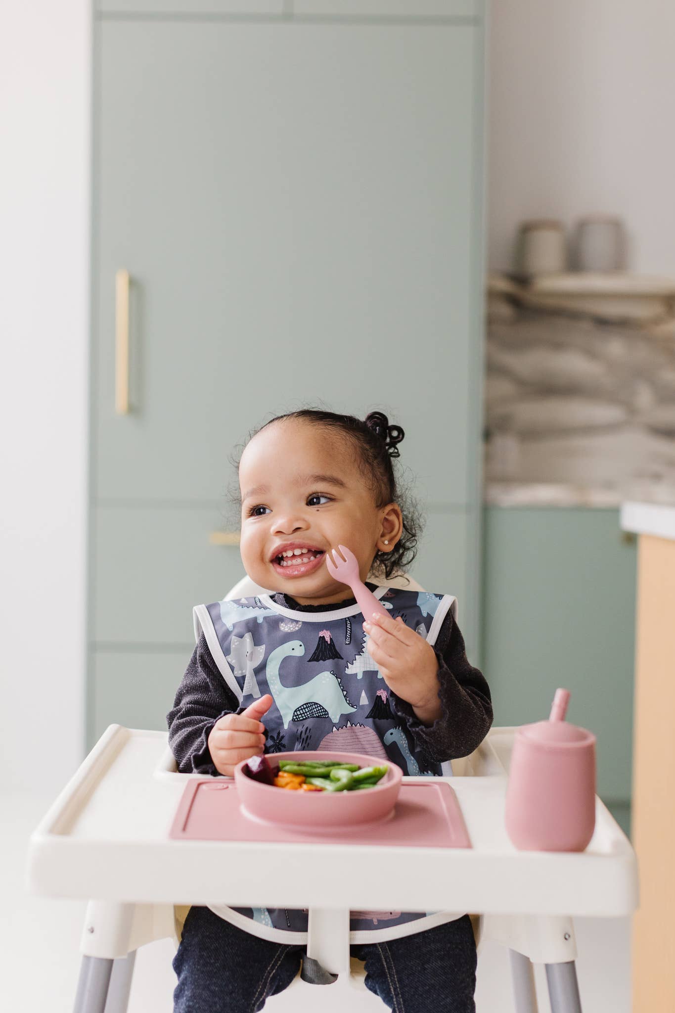 Dinosaur Drawing Bapron: Toddler (6m-3T)-Little Sprout