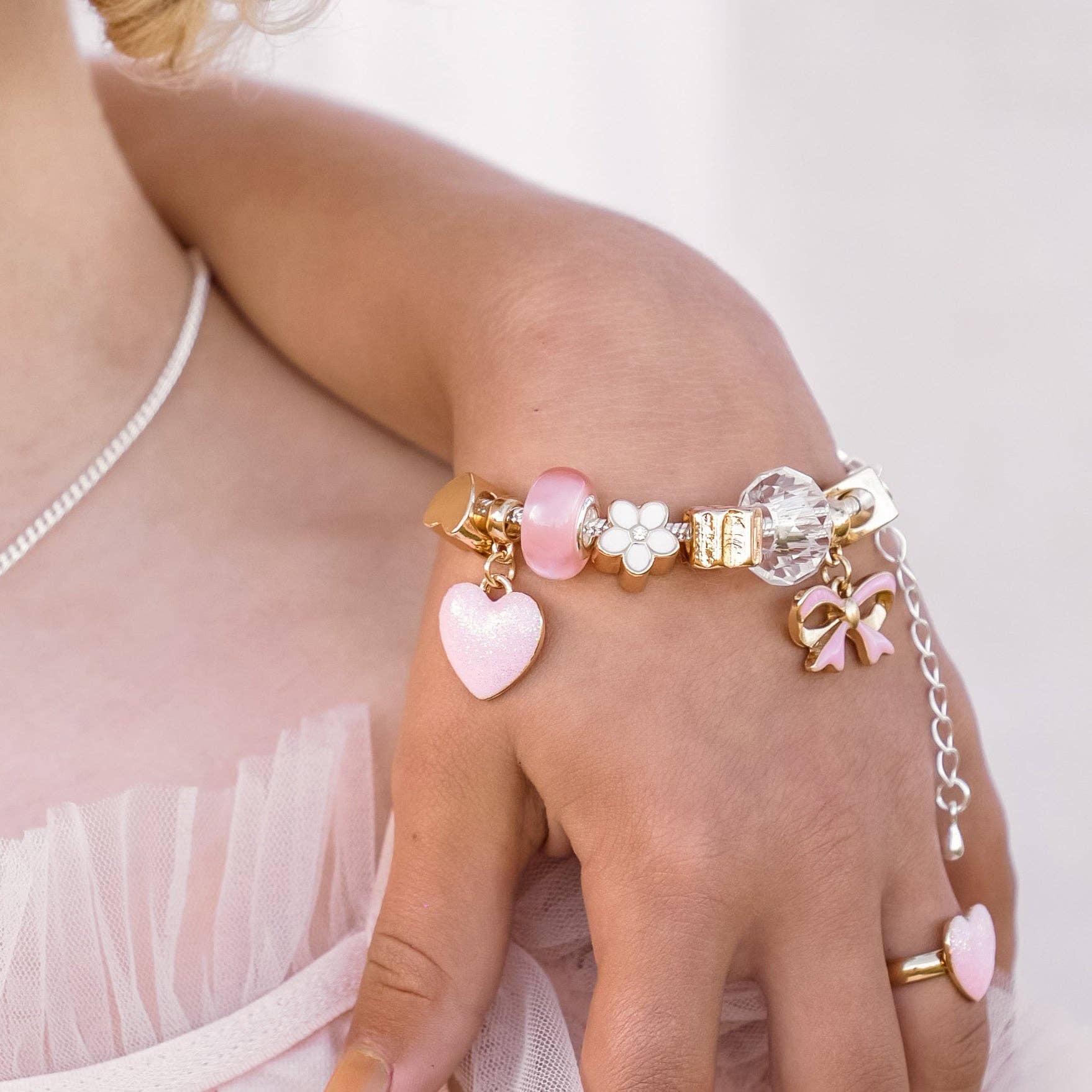 Pink Fantasia Charm Bracelet: Boxed