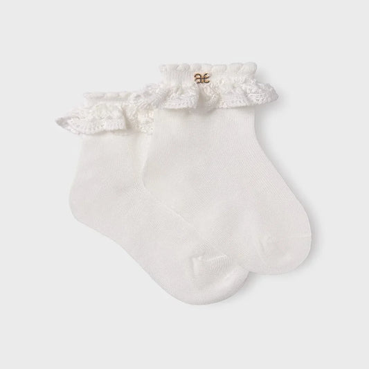 Lace Socks - Cream