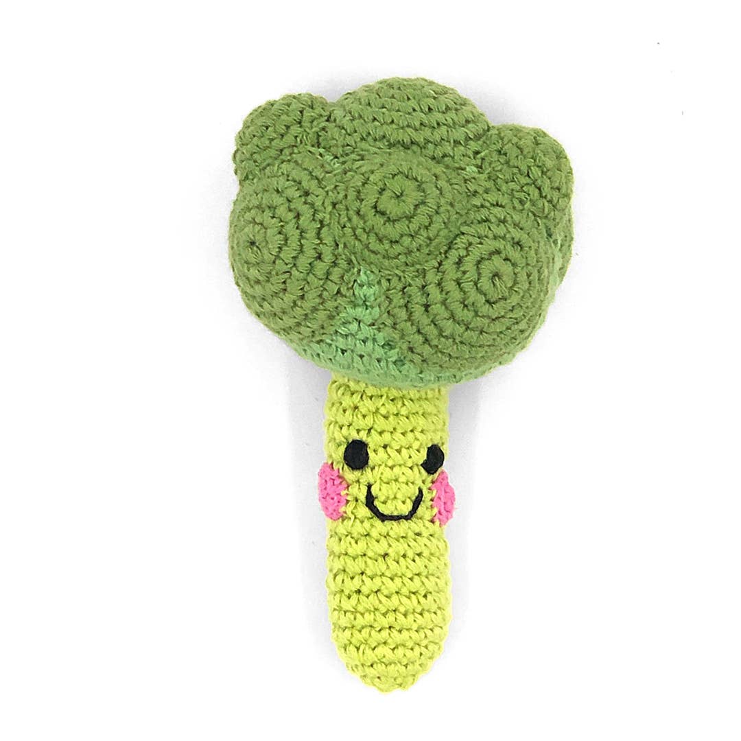 Pebble Broccoli Rattle Little Sprout