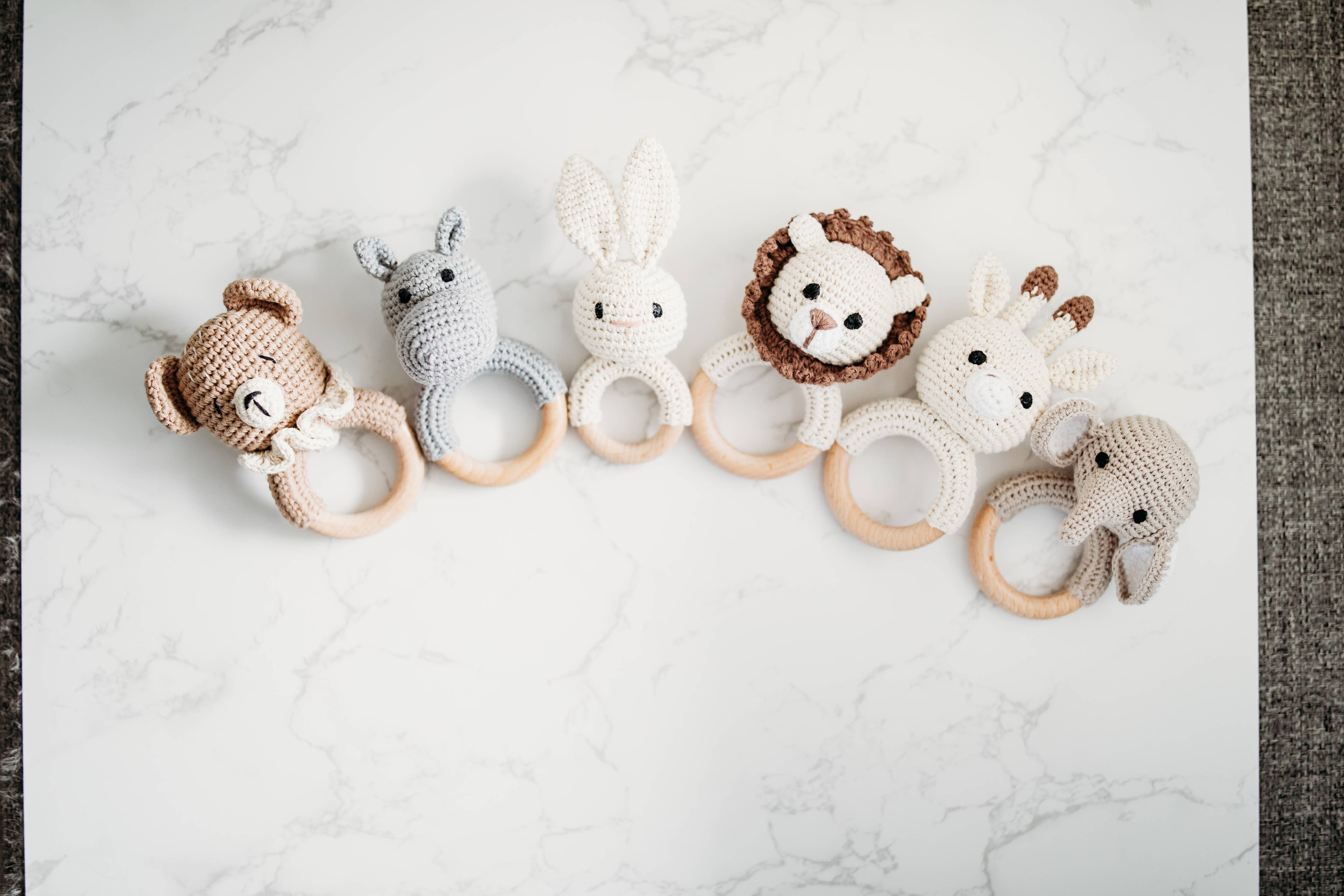Baby Rattle, Crochet Baby Rattle, Animal Rattle: Bunny